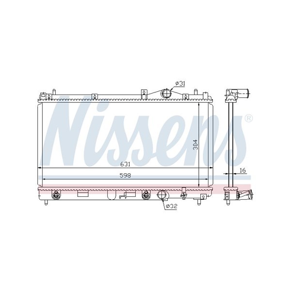 Kylare, motorkylning Nissens 609941 NISSENS