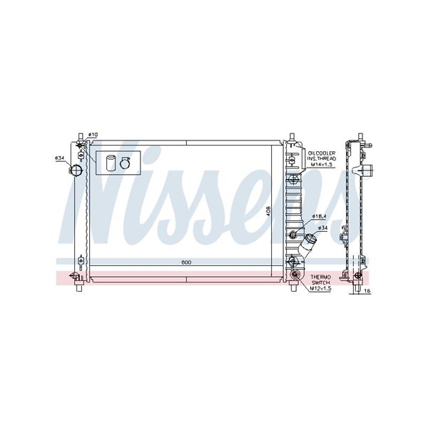 Kylare, motorkylning Nissens 616904 NISSENS