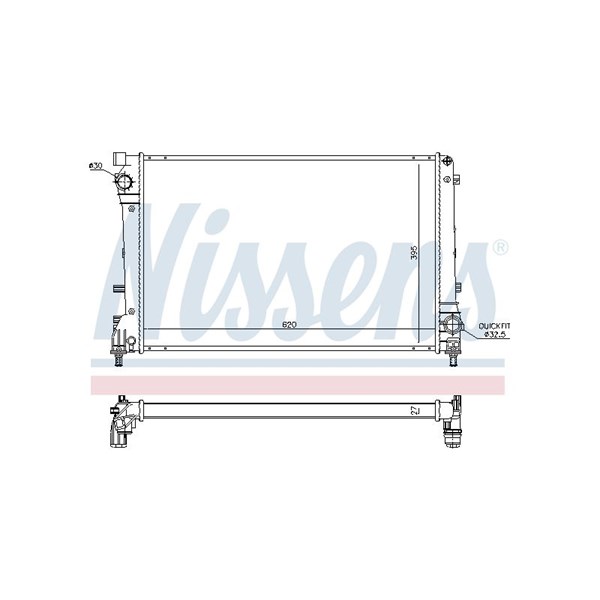 Kylare, motorkylning Nissens 617863 NISSENS