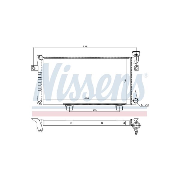Kylare, motorkylning Nissens 623556 NISSENS