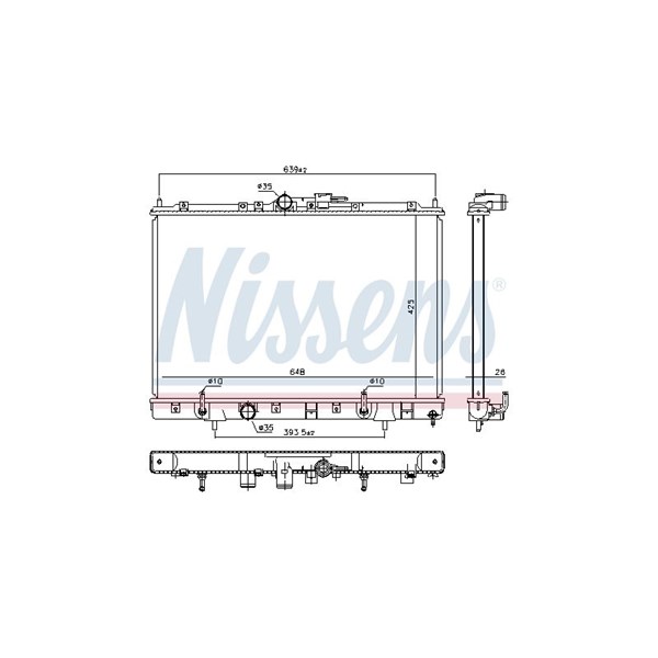 Kylare, motorkylning Nissens 628986 NISSENS Kylare, motorkylning Nissens 628986 NISSENS