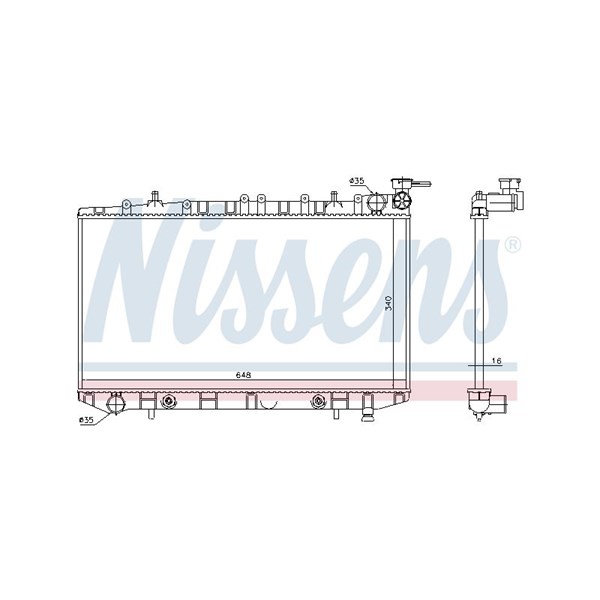 Kylare, motorkylning Nissens 629731 NISSENS