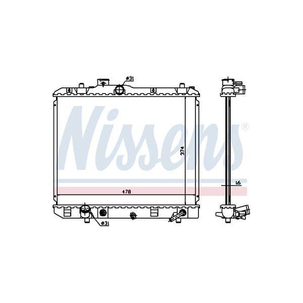 Kylare, motorkylning Nissens 630706 NISSENS