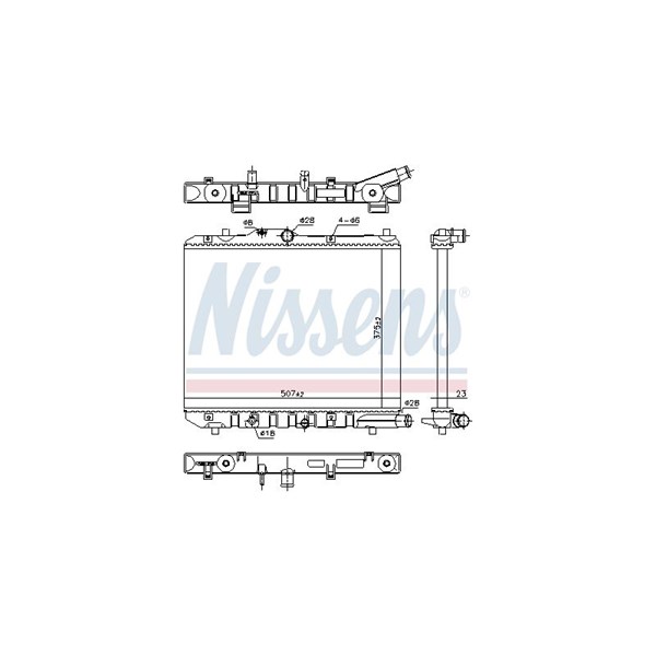 Kylare, motorkylning Nissens 630708 NISSENS