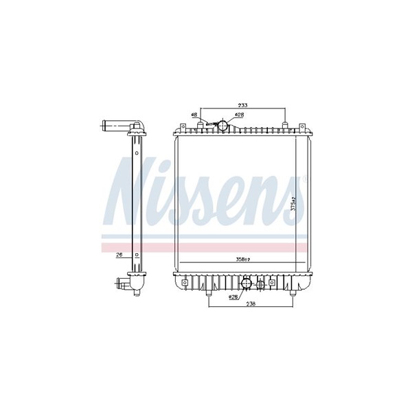 Kylare, motorkylning Nissens 630787 NISSENS