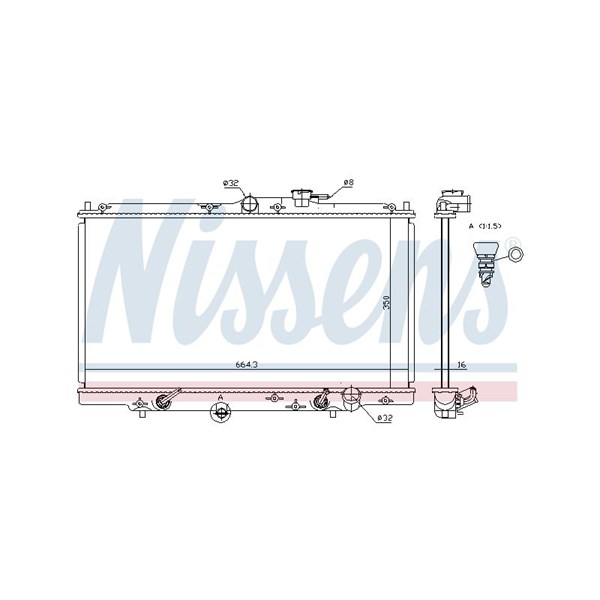Kylare, motorkylning Nissens 633141 NISSENS