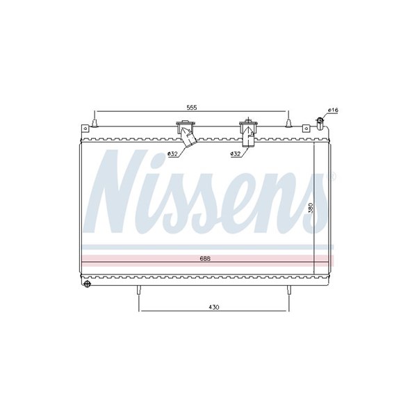 Kylare, motorkylning Nissens 636003 NISSENS
