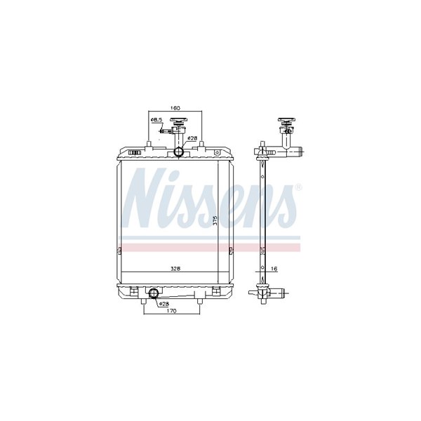 Kylare, motorkylning Nissens 636015 NISSENS