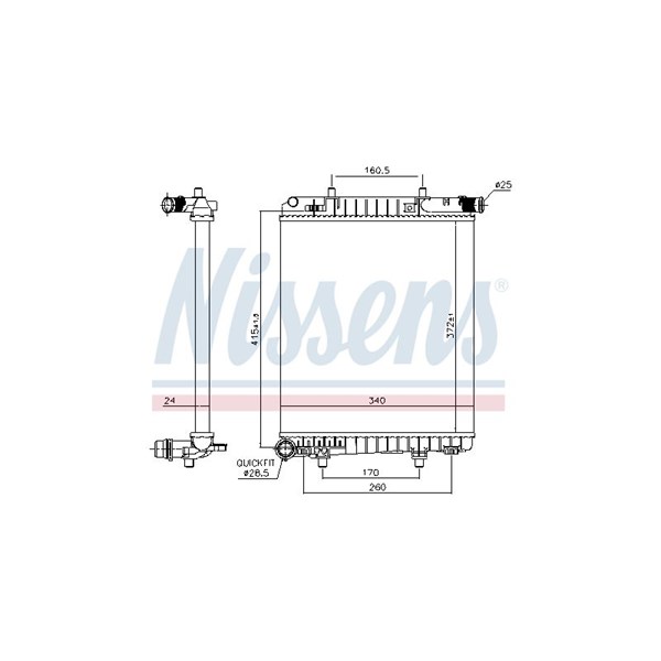 Kylare, motorkylning Nissens 636016 NISSENS