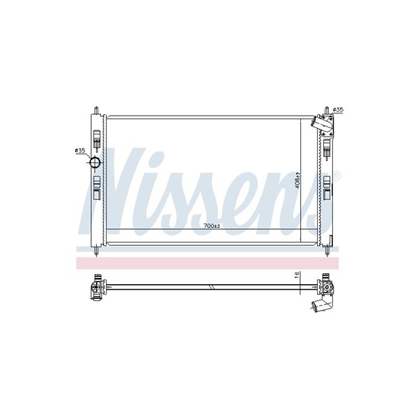 Kylare, motorkylning Nissens 636033 NISSENS