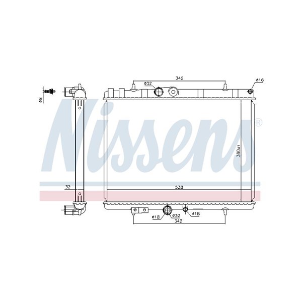 Kylare, motorkylning Nissens 636039 NISSENS
