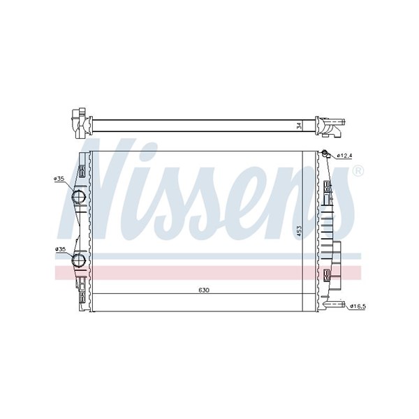 Kylare, motorkylning Nissens 637633 NISSENS
