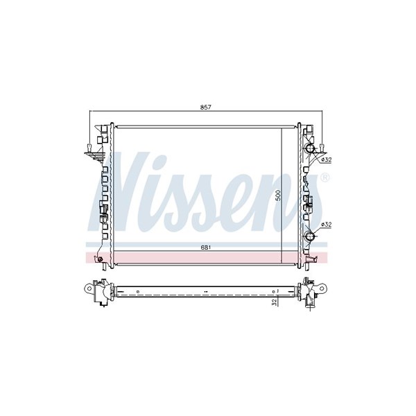 Kylare, motorkylning Nissens 637638 NISSENS