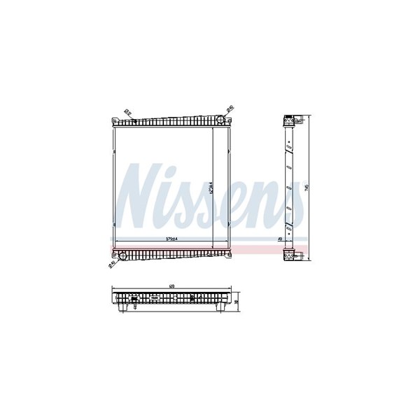 Kylare, motorkylning Nissens 6378750 NISSENS