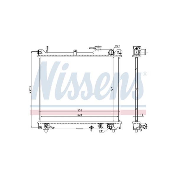 Kylare, motorkylning Nissens 641757 NISSENS