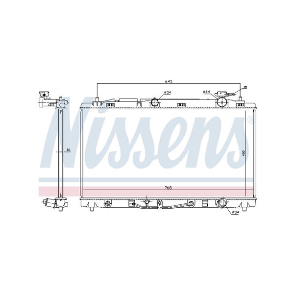 Kylare, motorkylning Nissens 646812 NISSENS Kylare, motorkylning Nissens 646812 NISSENS
