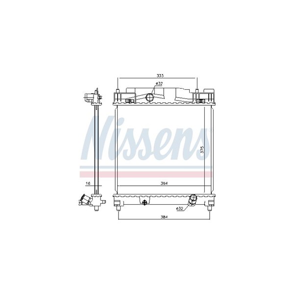 Kylare, motorkylning Nissens 646816 NISSENS