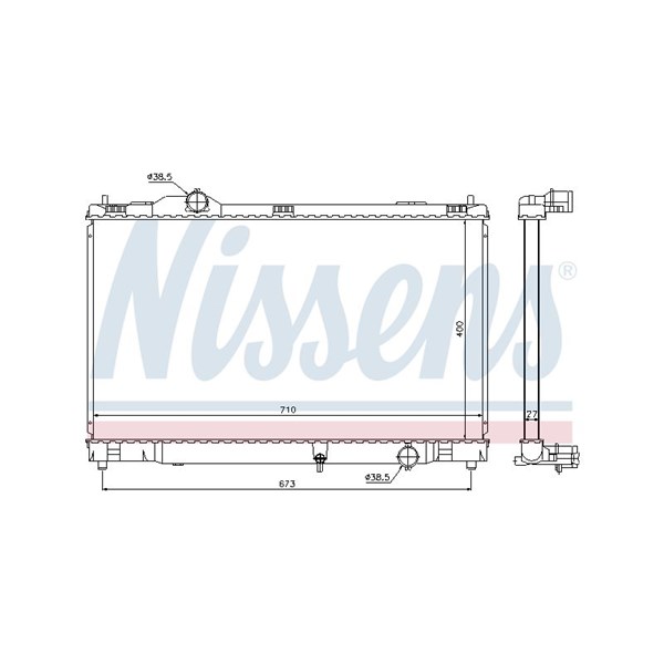 Kylare, motorkylning Nissens 646817 NISSENS Kylare, motorkylning Nissens 646817 NISSENS