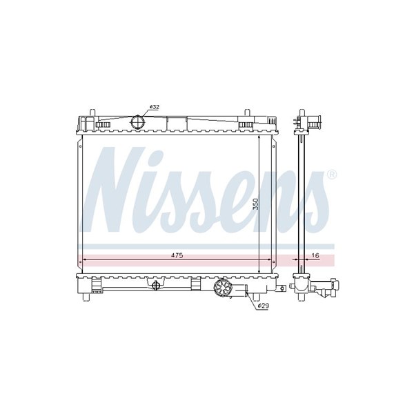 Kylare, motorkylning Nissens 646823 NISSENS