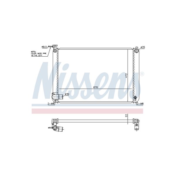 Kylare, motorkylning Nissens 646829 NISSENS Kylare, motorkylning Nissens 646829 NISSENS