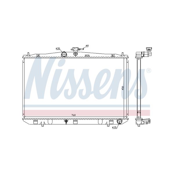 Kylare, motorkylning Nissens 646833 NISSENS Kylare, motorkylning Nissens 646833 NISSENS