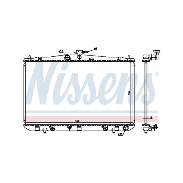Kylare, motorkylning Nissens 646836 NISSENS Kylare, motorkylning Nissens 646836 NISSENS