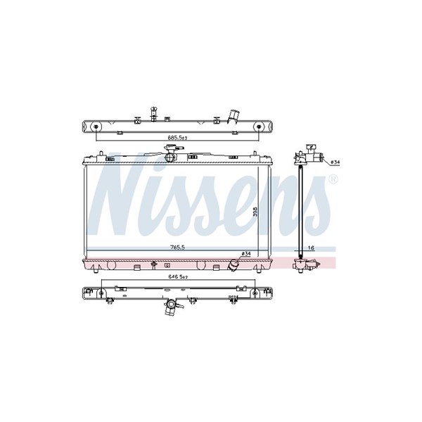 Kylare, motorkylning Nissens 646869 NISSENS Kylare, motorkylning Nissens 646869 NISSENS