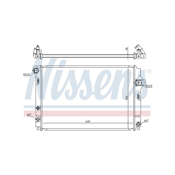 Kylare, motorkylning Nissens 646873 NISSENS Kylare, motorkylning Nissens 646873 NISSENS
