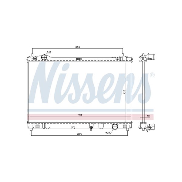 Kylare, motorkylning Nissens 646874 NISSENS Kylare, motorkylning Nissens 646874 NISSENS