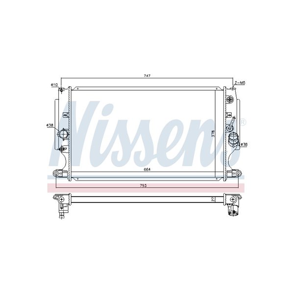 Kylare, motorkylning Nissens 646875 NISSENS Kylare, motorkylning Nissens 646875 NISSENS