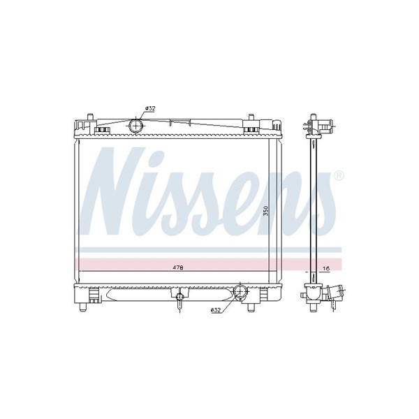 Kylare, motorkylning Nissens 646877 NISSENS