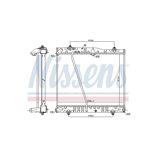 Kylare, motorkylning Nissens 646893 NISSENS