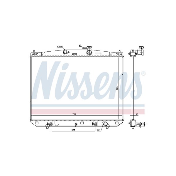 Kylare, motorkylning Nissens 646923 NISSENS Kylare, motorkylning Nissens 646923 NISSENS