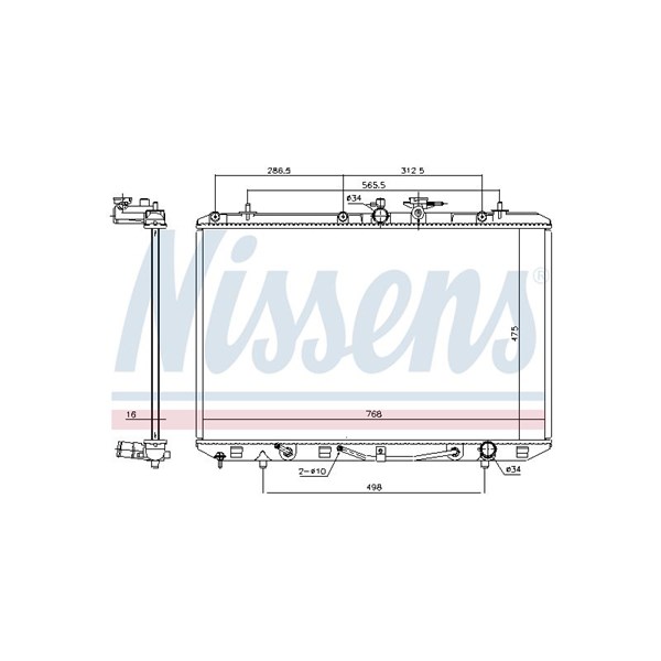 Kylare, motorkylning Nissens 646927 NISSENS Kylare, motorkylning Nissens 646927 NISSENS