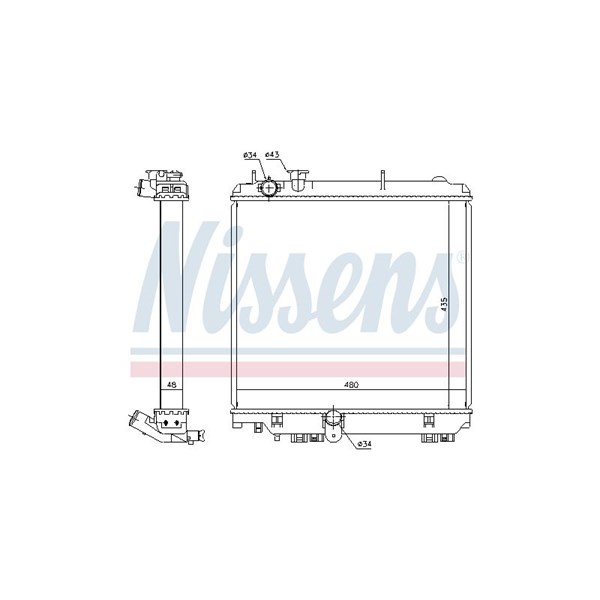 Kylare, motorkylning Nissens 646929 NISSENS Kylare, motorkylning Nissens 646929 NISSENS