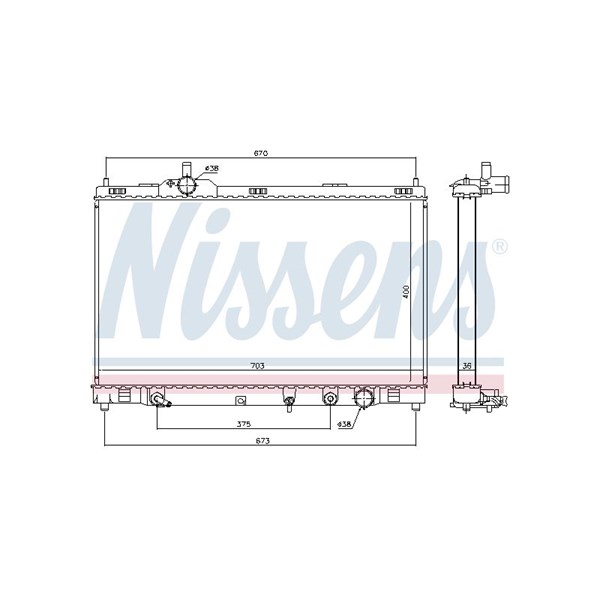 Kylare, motorkylning Nissens 646946 NISSENS
