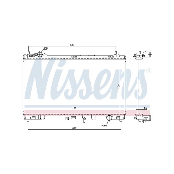 Kylare, motorkylning Nissens 646948 NISSENS Kylare, motorkylning Nissens 646948 NISSENS