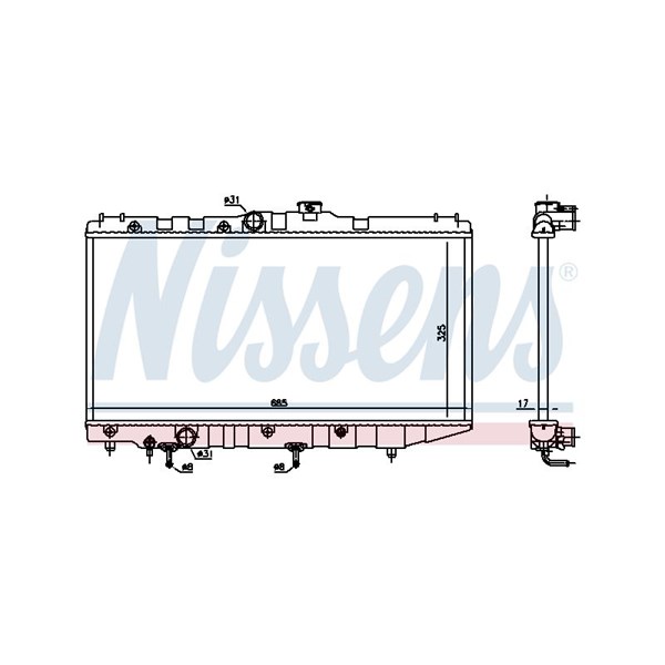 Kylare, motorkylning Nissens 647191 NISSENS Kylare, motorkylning Nissens 647191 NISSENS