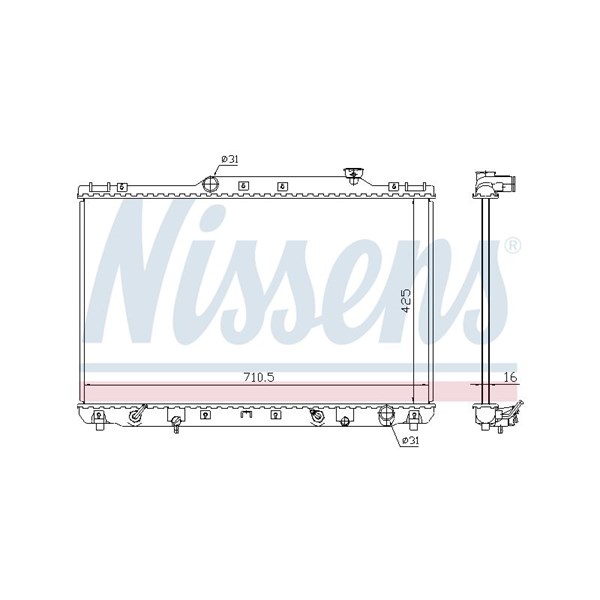 Kylare, motorkylning Nissens 647681 NISSENS