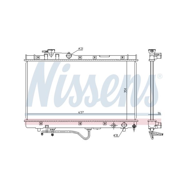 Kylare, motorkylning Nissens 647771 NISSENS Kylare, motorkylning Nissens 647771 NISSENS