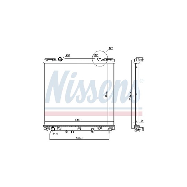 Kylare, motorkylning Nissens 666226 NISSENS