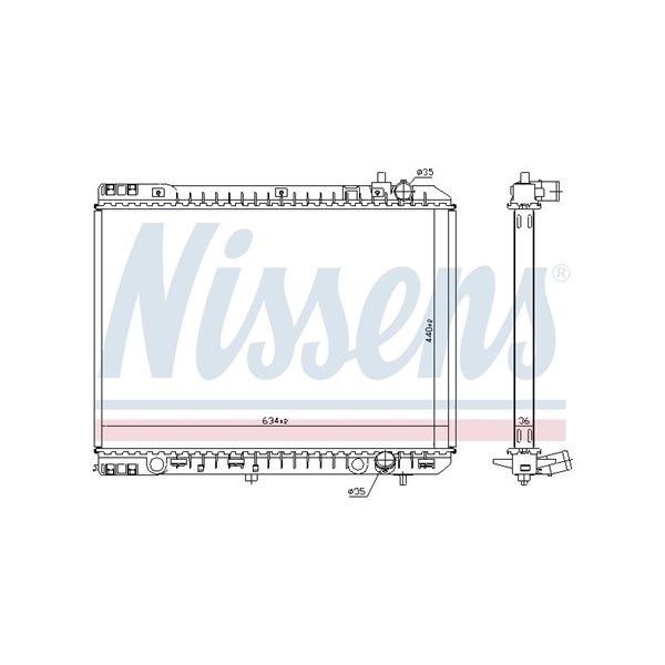 Kylare, motorkylning Nissens 666230 NISSENS