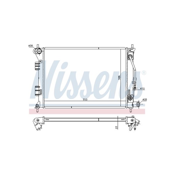 Kylare, motorkylning Nissens 675014 NISSENS