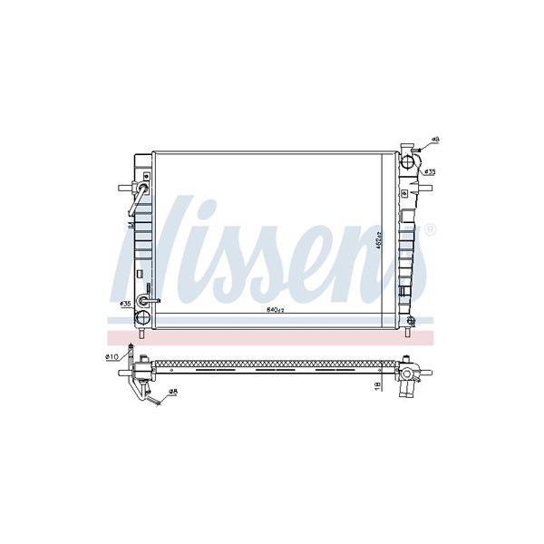 Kylare, motorkylning Nissens 675034 NISSENS
