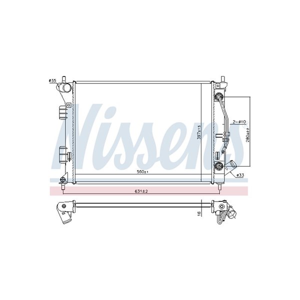 Kylare, motorkylning Nissens 675038 NISSENS