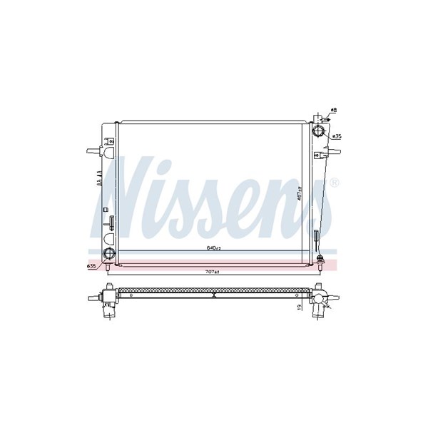 Kylare, motorkylning Nissens 675063 NISSENS