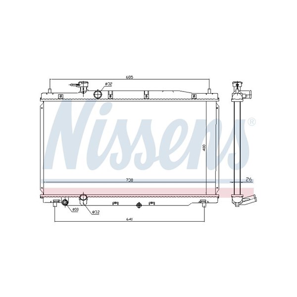 Kylare, motorkylning Nissens 681386 NISSENS Kylare, motorkylning Nissens 681386 NISSENS