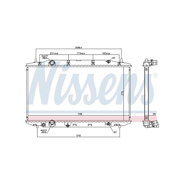 Kylare, motorkylning Nissens 681408 NISSENS Kylare, motorkylning Nissens 681408 NISSENS