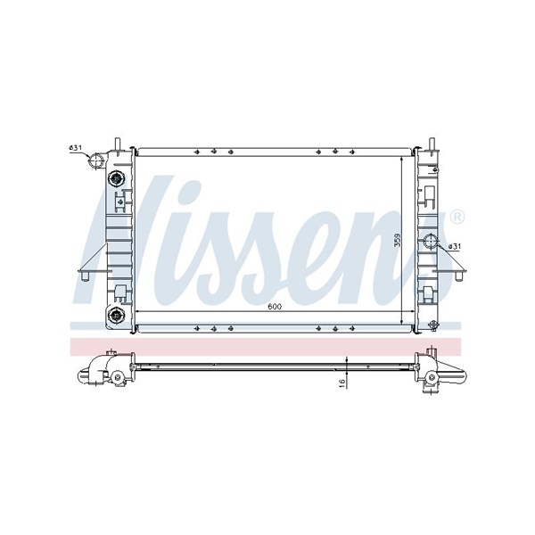 Kylare, motorkylning Nissens 689011 NISSENS