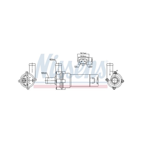 Vattenpump 12V Nissens 831054 NISSENS